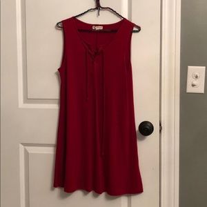 Red short dress